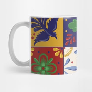 Mexican Talavera Tiles Colorful Pattern Mug